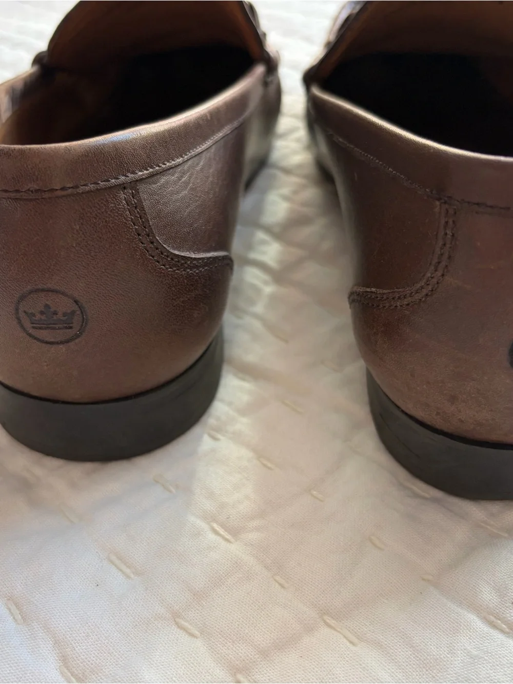 Peter Millar Crown Brown Leather Bit Loafers Men’s 11M Made in Brazil